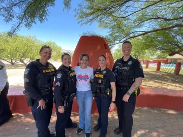 Officers with Camp Fury participant