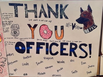 Thank you officers poster