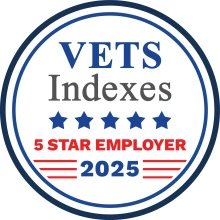 Vets Indexes 5 Star Employer 2025 logo